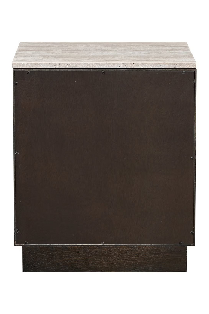 Brown Oak 2-Drawer Nightstand | OROA Claremont | Woodfurniture.com