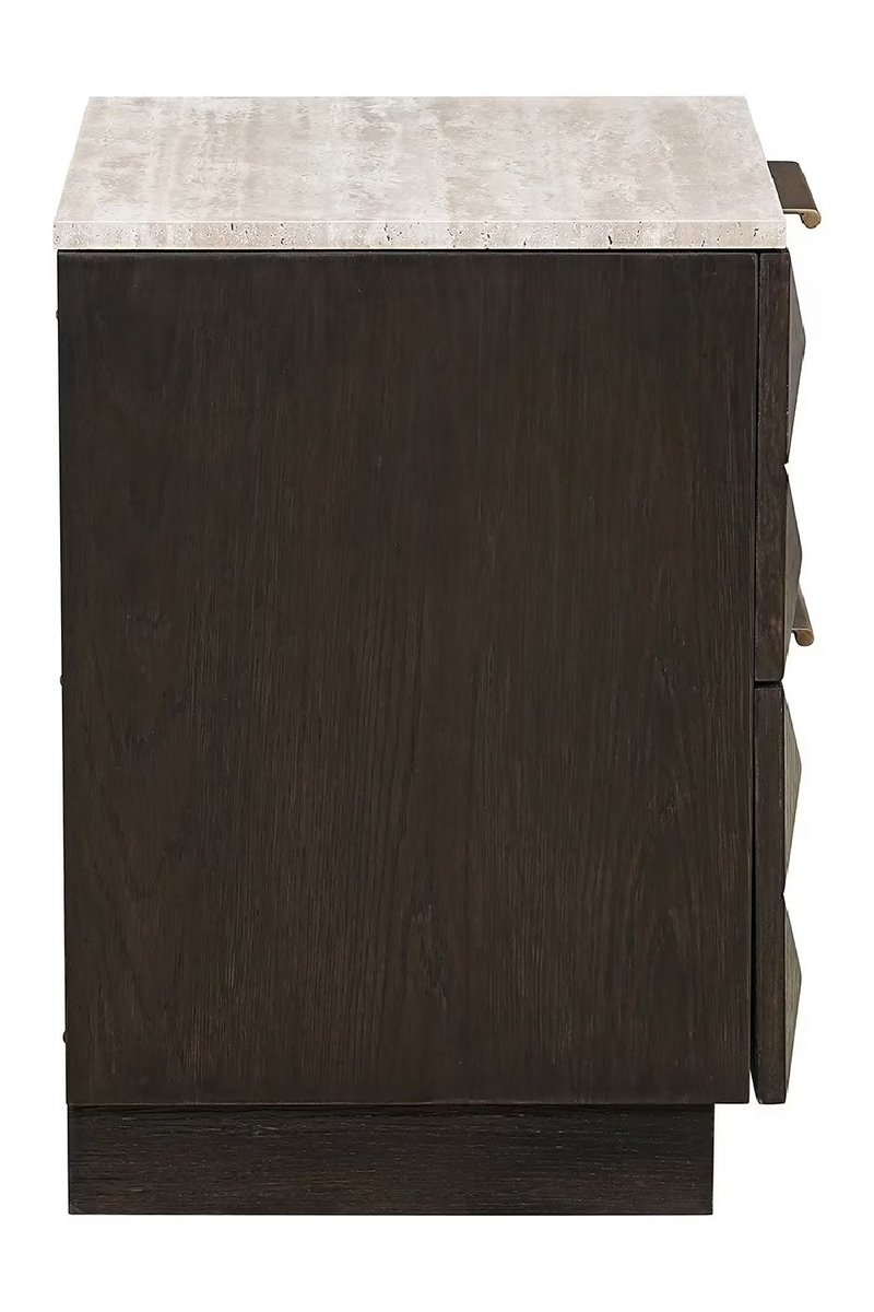 Brown Oak 2-Drawer Nightstand | OROA Claremont | Woodfurniture.com