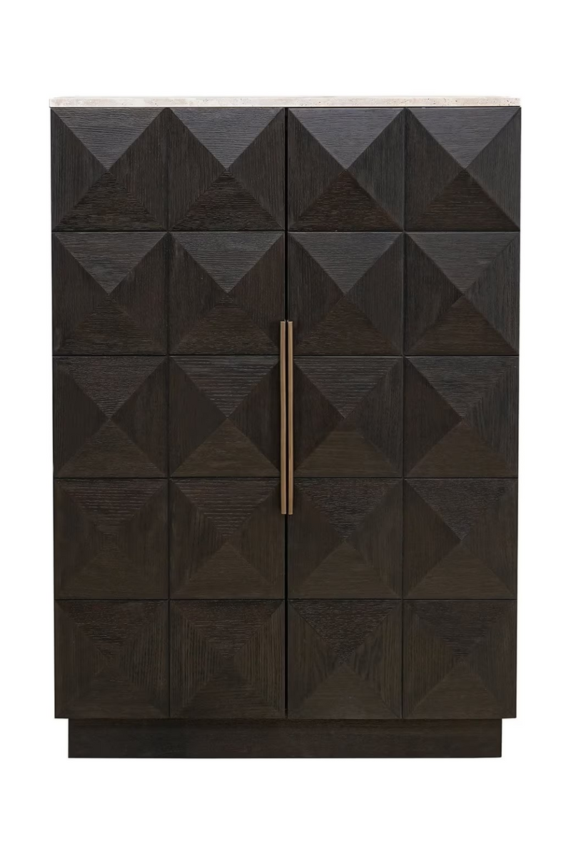 Brown Oak 2-Door Cabinet | OROA Claremont | Woodfurniture.com