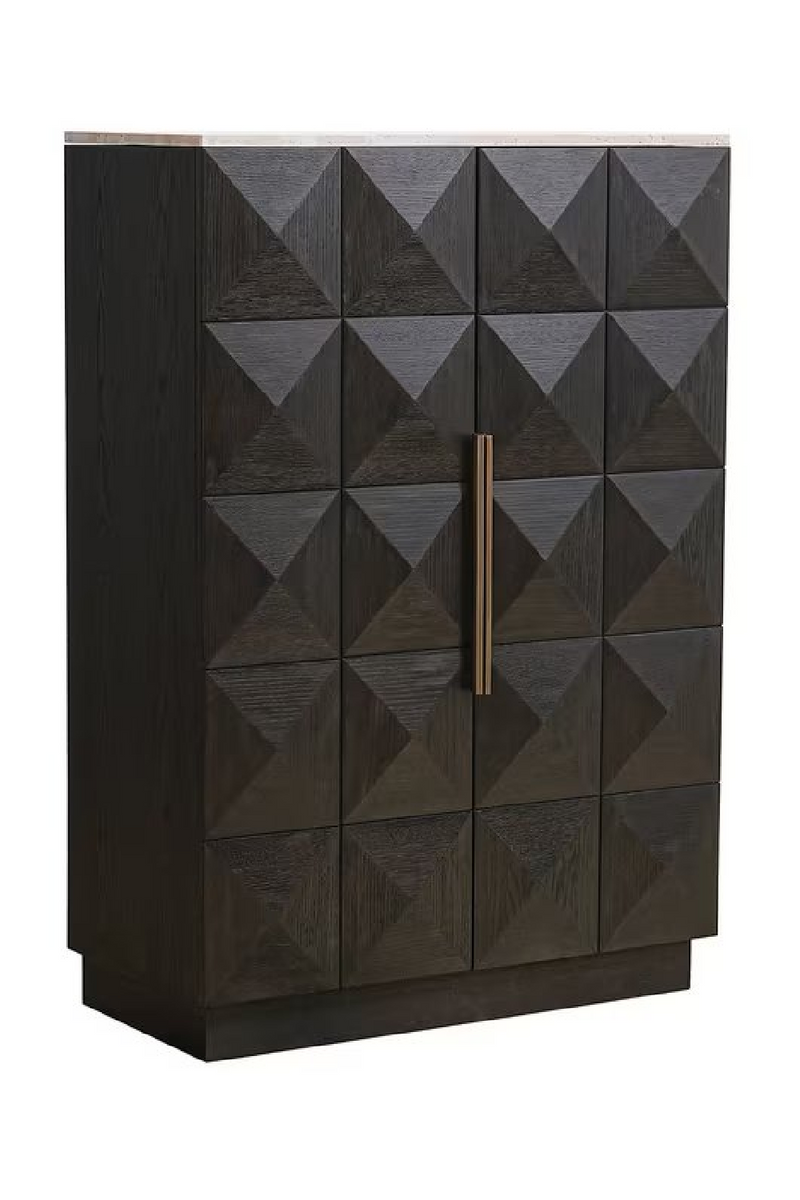 Brown Oak 2-Door Cabinet | OROA Claremont | Woodfurniture.com