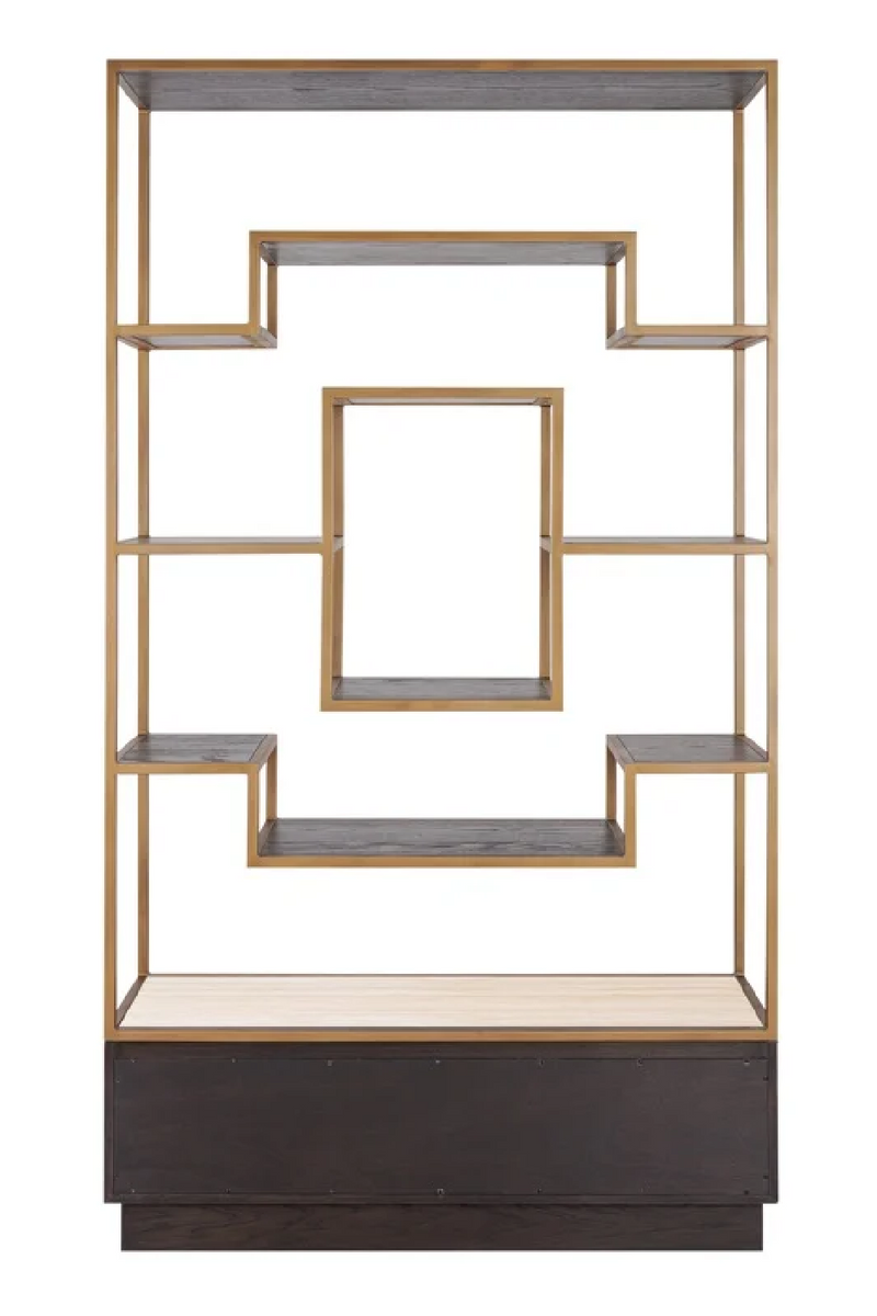 Brown Oak Display Cabinet | OROA Claremont | Woodfurniture.com