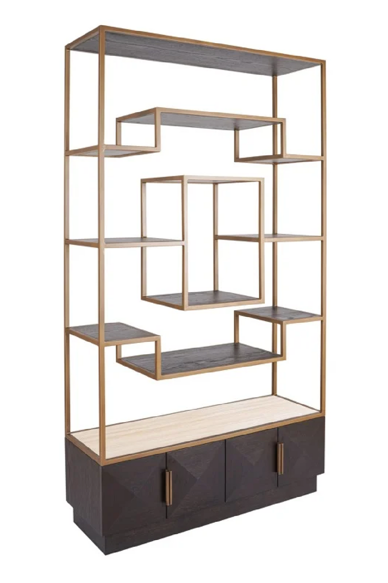 Brown Oak Display Cabinet | OROA Claremont | Woodfurniture.com