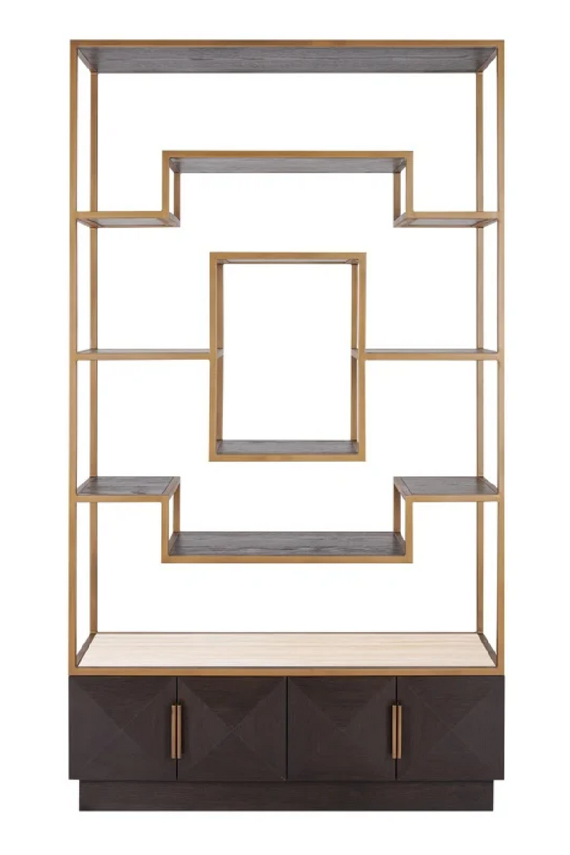 Brown Oak Display Cabinet | OROA Claremont | Woodfurniture.com