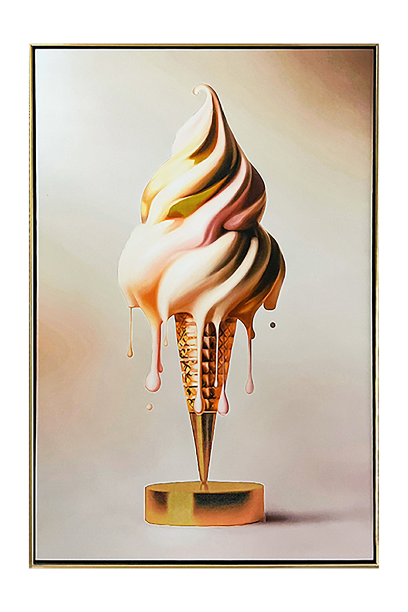 Gold Cone Wall Art | OROA Icecream | Woodfurniture.com