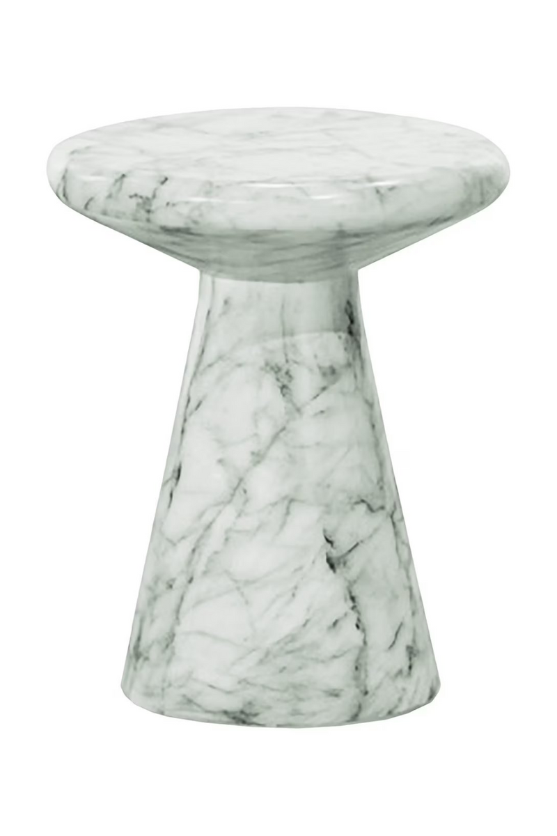 White Marble End Table | OROA Lohan | Woodfurniture.com