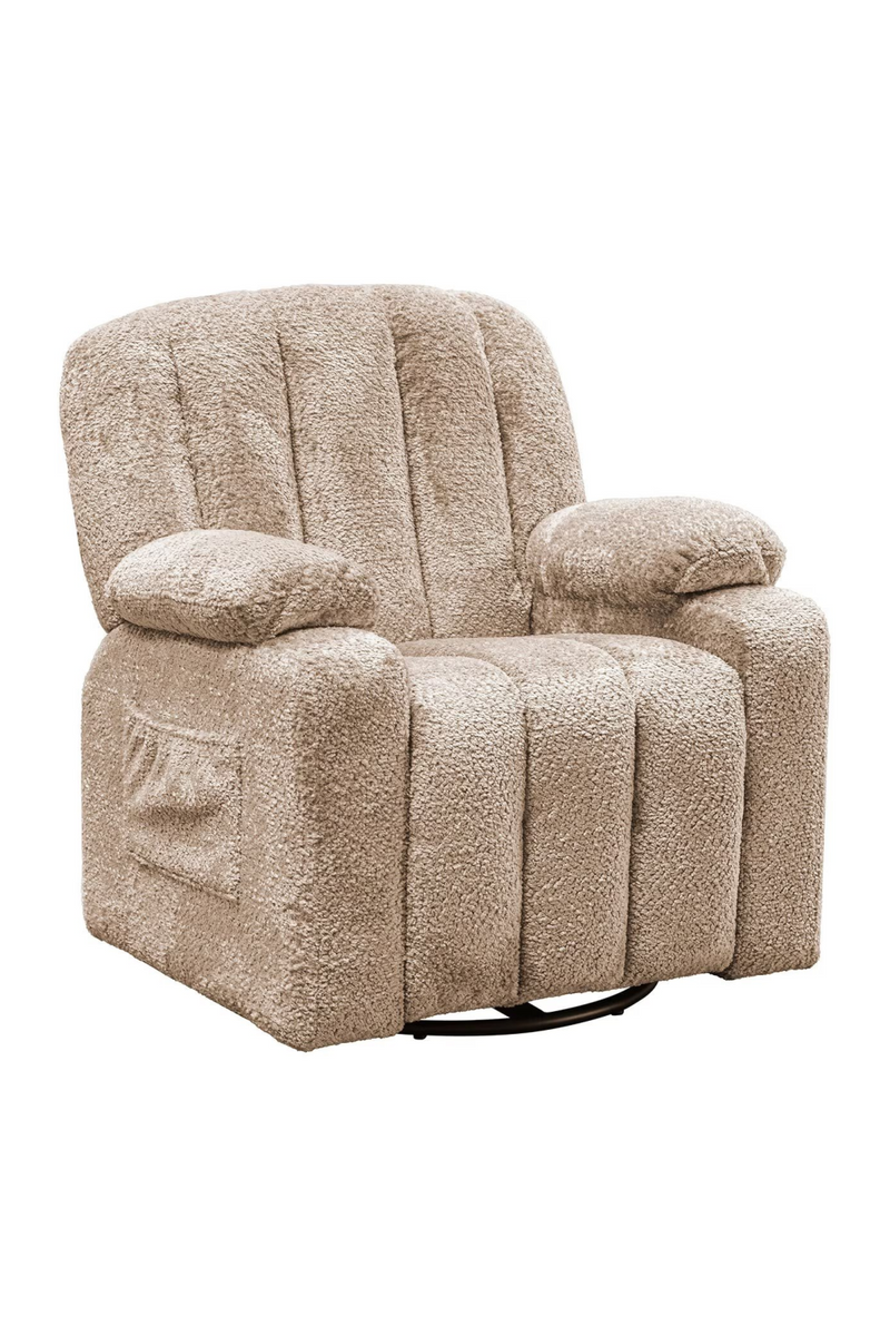 Beige Kids Swivel Chair | OROA Mickey  | Woodfurniture.com