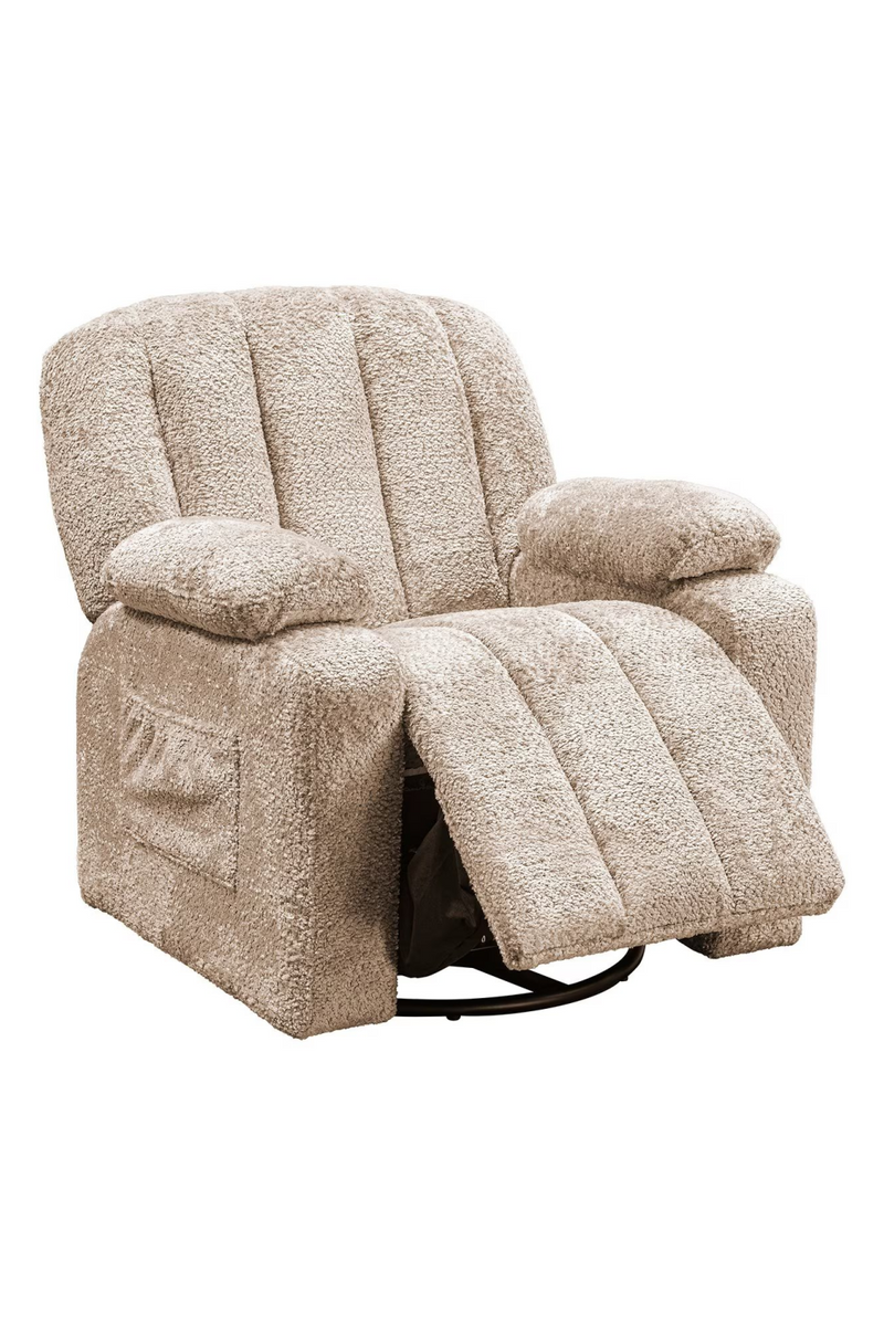 Beige Kids Swivel Chair | OROA Mickey  | Woodfurniture.com