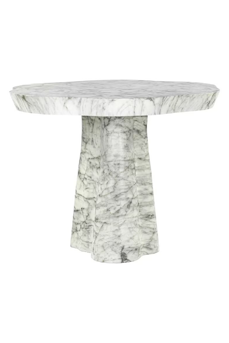 White Marble Organic Dining Table | OROA Rockyard | Woodfurniture.com