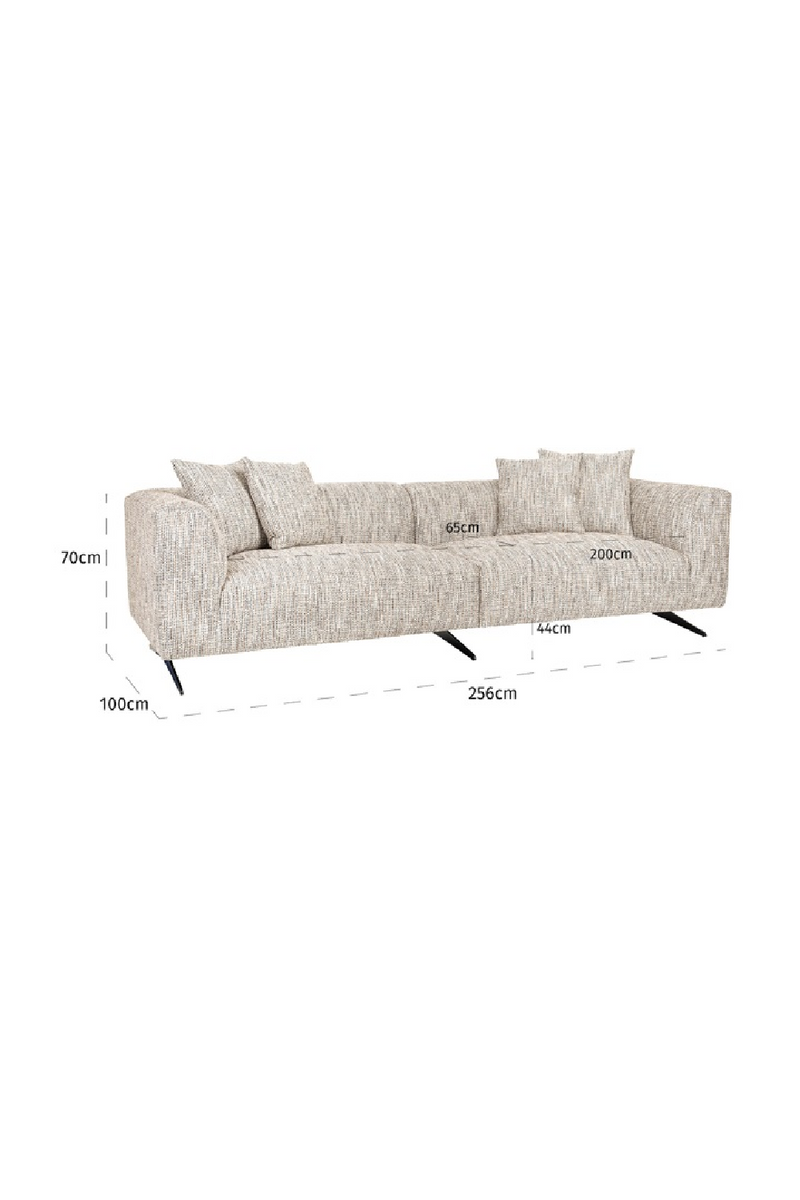 Metal Leg 3-Seater Sofa | OROA Hoxton | Woodfurniture.com