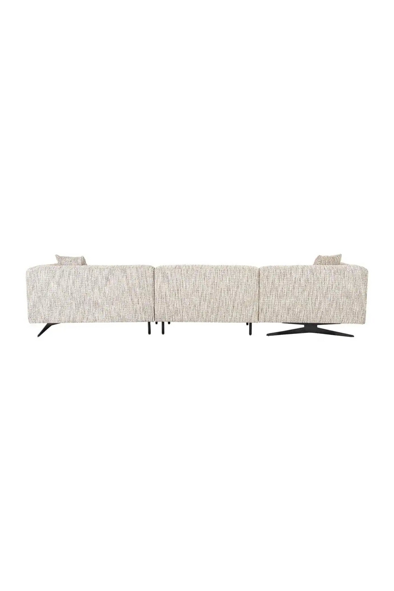 Beige 3-Seater Sofa with Left Lounge | OROA Hoxton | Woodfurniture.com