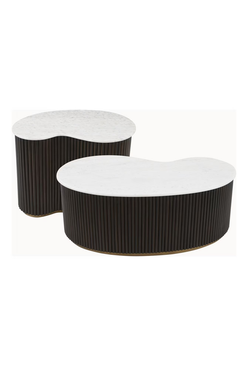 Ribbed Wood Organic Coffee Tables (2) | OROA Mayfield | Woodfurniture.com