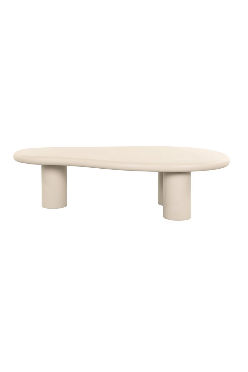 Beige Organic-Shaped Coffee Table | OROA Clayton | Woodfurniture.com