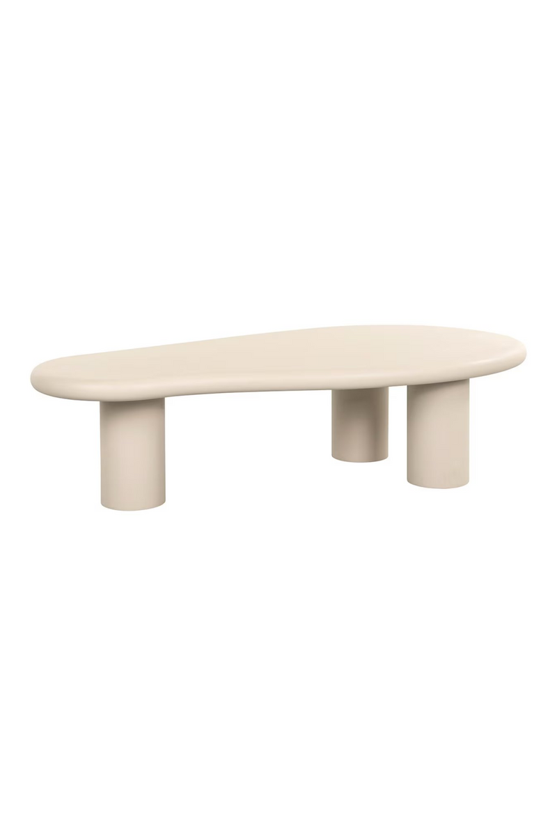 Beige Organic-Shaped Coffee Table | OROA Clayton | Woodfurniture.com