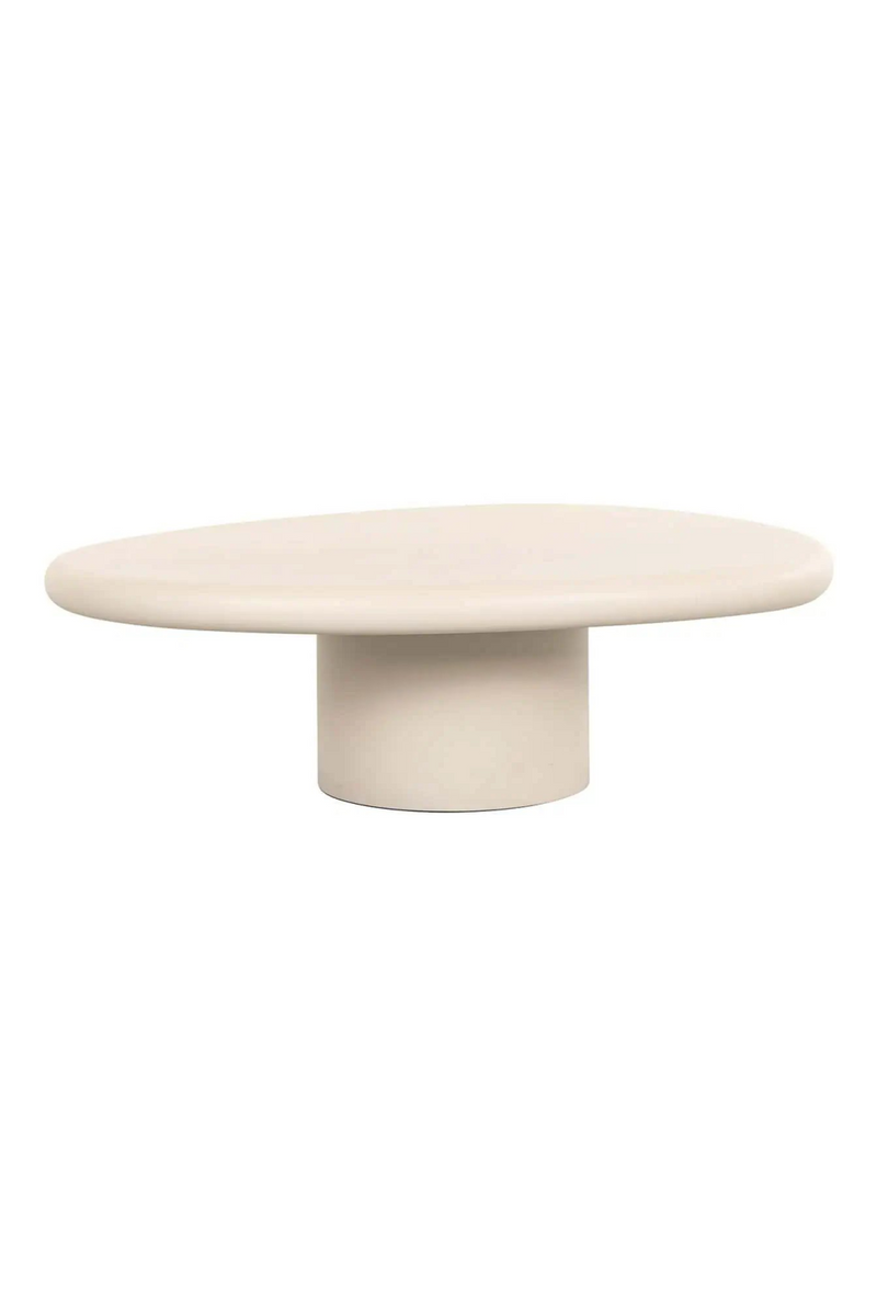 Beige Pedestal Coffee Table | OROA Clayton | Woodfurniture.com