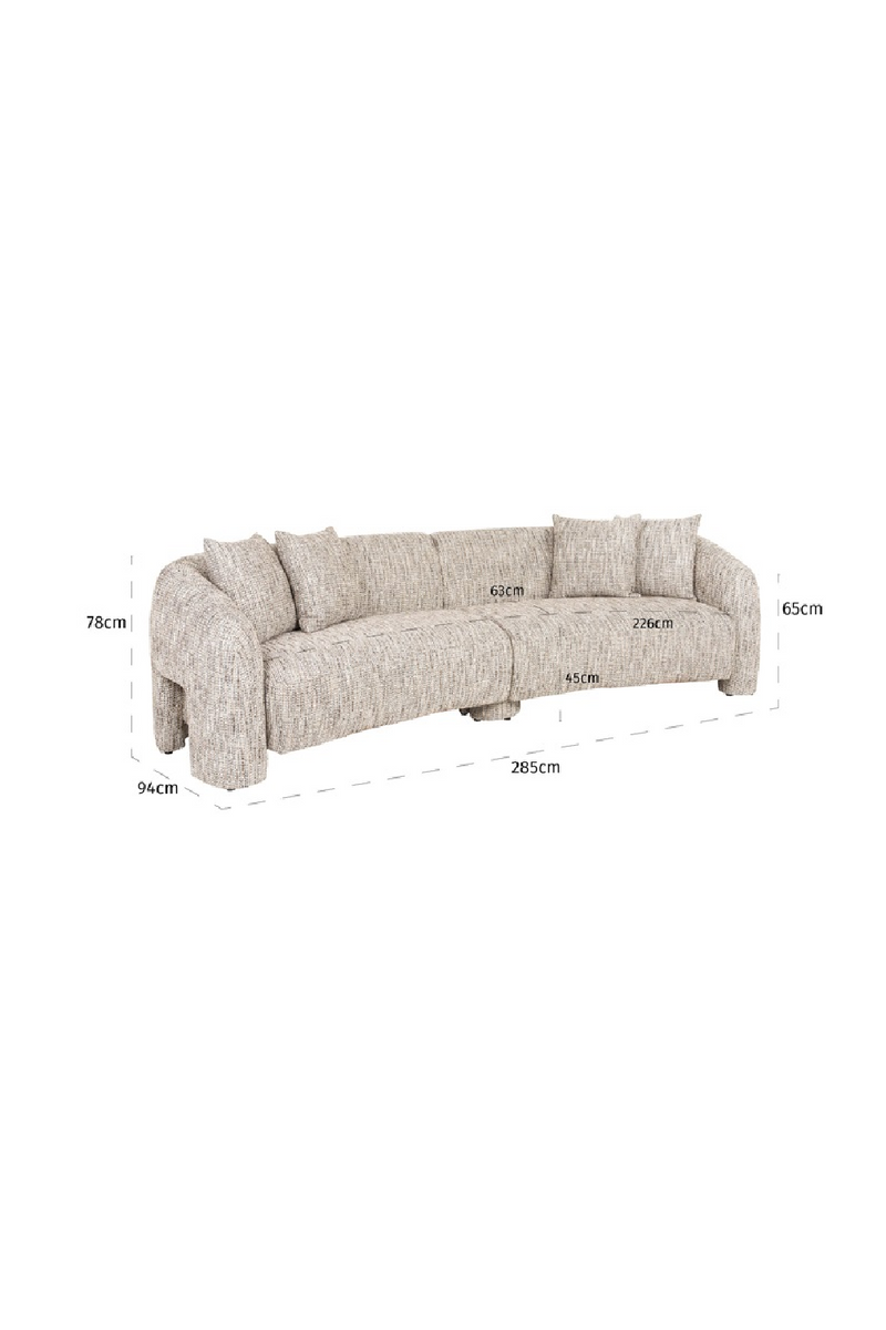 Upholstered Cotton Sofa | OROA Milania | Woodfurniture.com