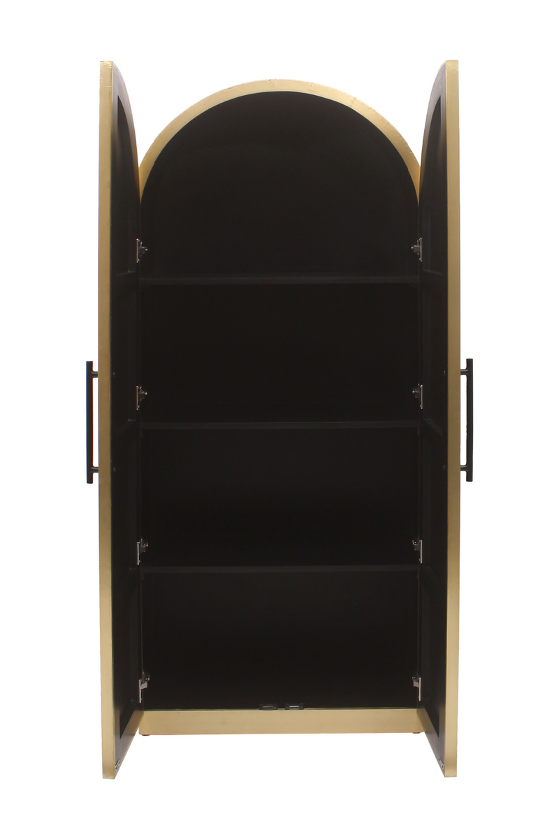 Gold Arched 2-Door Cabinet | OROA Les Arcs | Woodfurniture.com