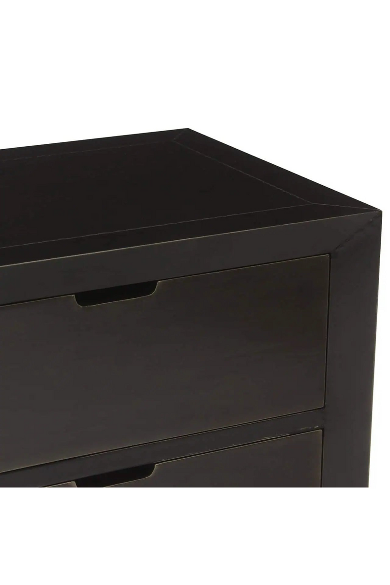 Brown Metal 2-Drawer Nightstand | OROA Dante | Woodfurniture.com