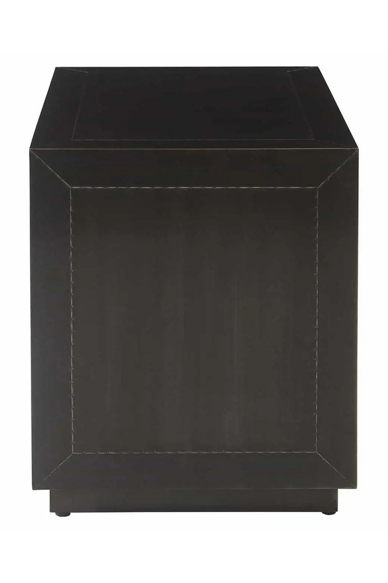 Brown Metal 2-Drawer Nightstand | OROA Dante | Woodfurniture.com