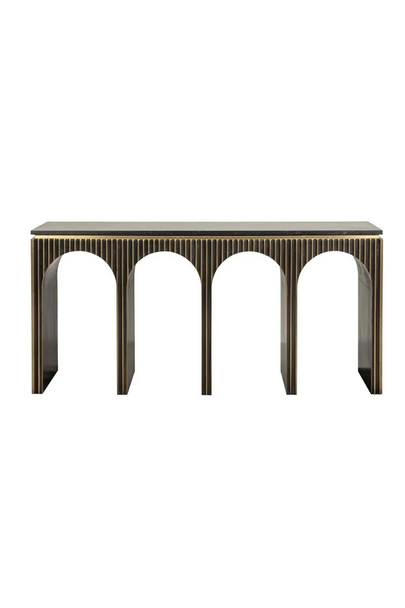 Gold Accent Arched Console Table | OROA Les Arcs | Woodfurniture.com