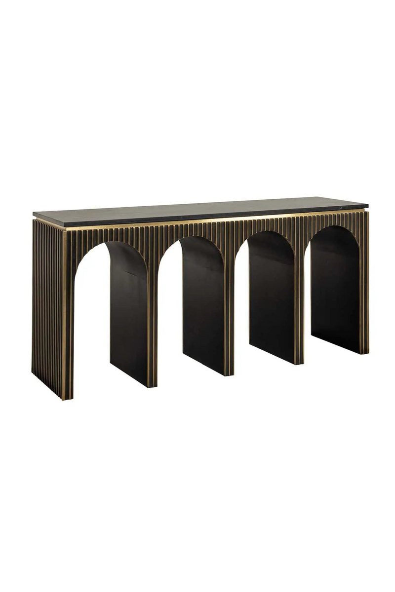 Gold Accent Arched Console Table | OROA Les Arcs | Woodfurniture.com