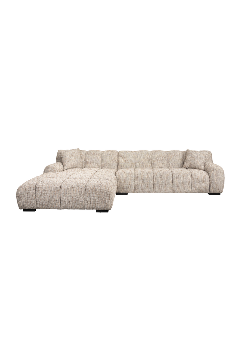 Beige 3-Seater Sofa + Left Lounge | OROA Hazel | Woodfurniture.com