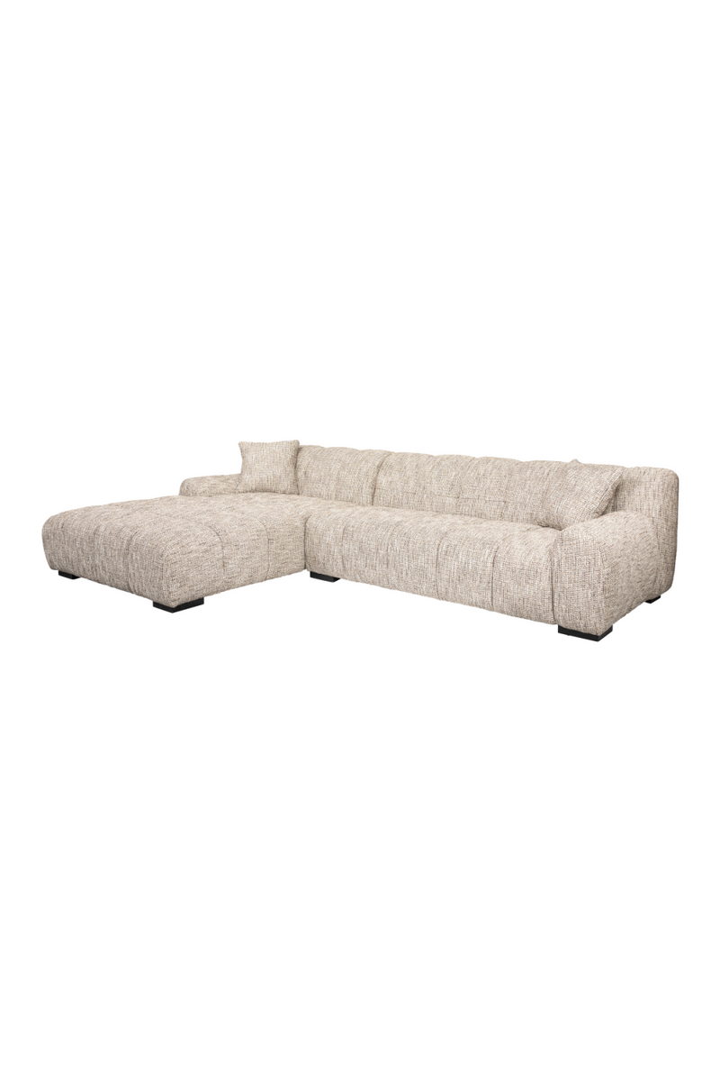 Beige 3-Seater Sofa + Left Lounge | OROA Hazel | Woodfurniture.com