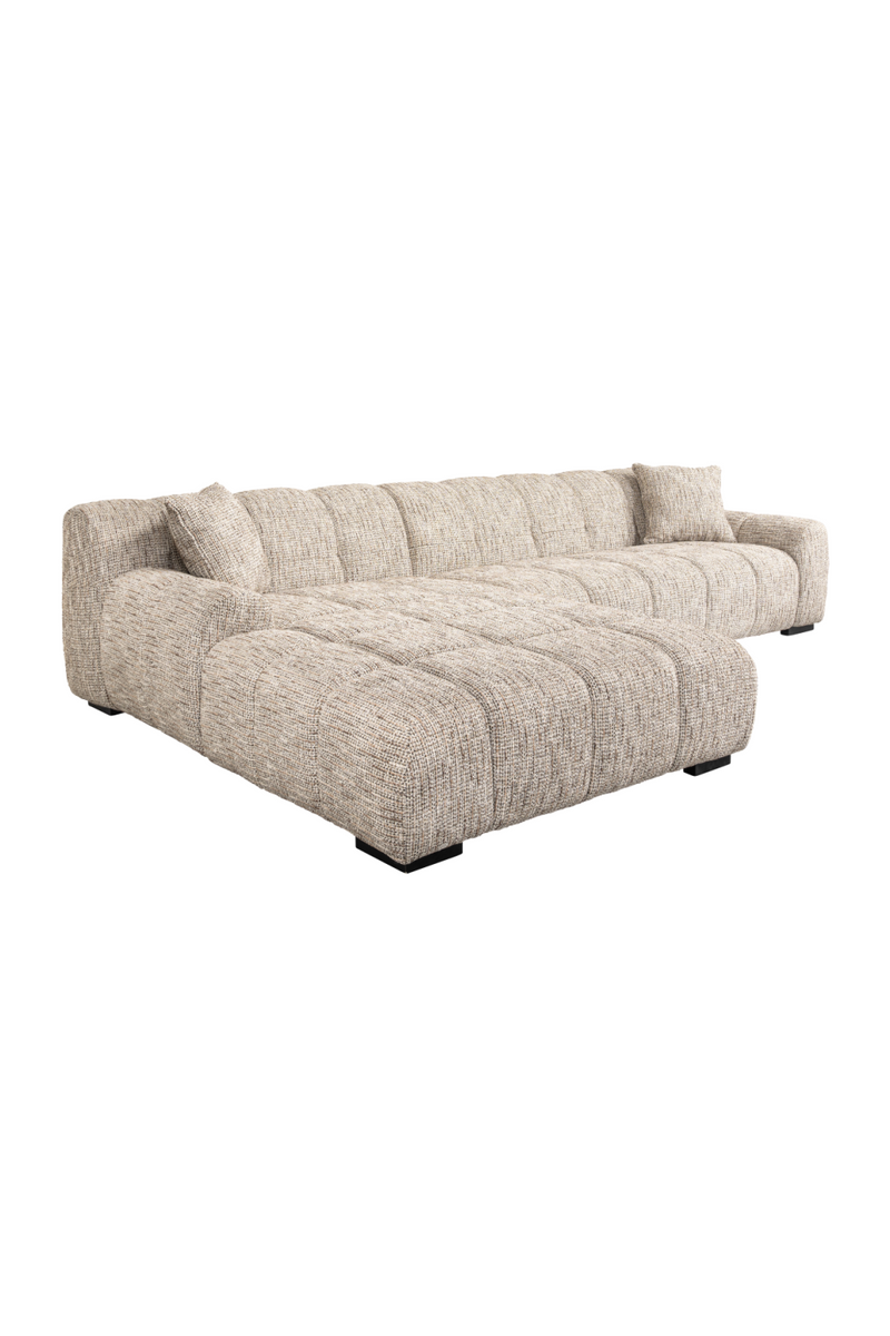 Beige 3-Seater Sofa + Left Lounge | OROA Hazel | Woodfurniture.com