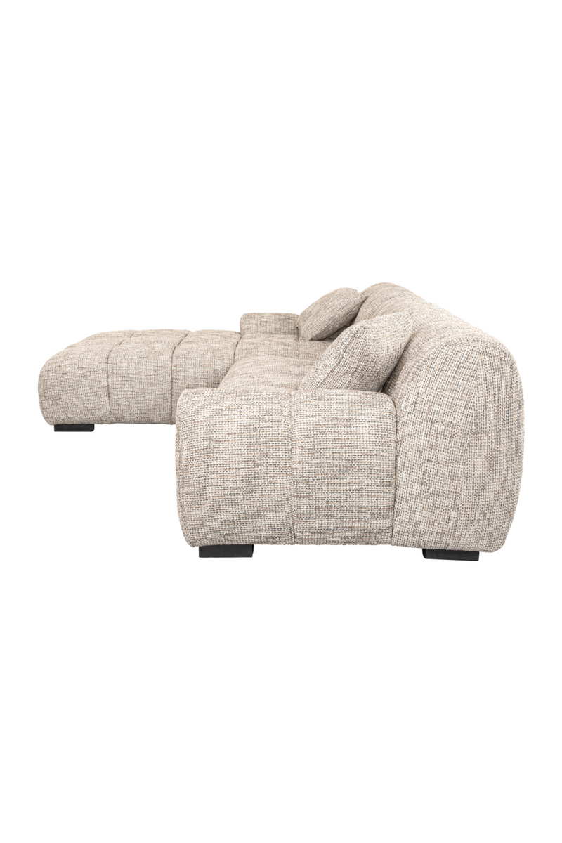 Beige 3-Seater Sofa + Left Lounge | OROA Hazel | Woodfurniture.com