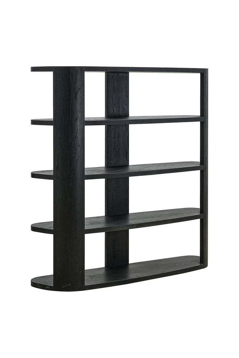 Black 3-Shelf Display Cabinet | OROA Navarino | Woodfurniture.com