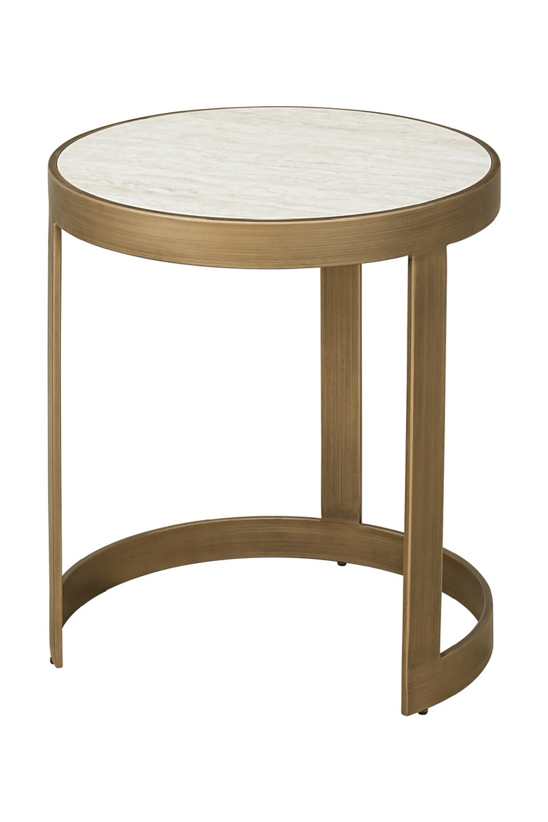 White Ceramic End Table Set (2) | OROA Tivoli | Woodfurniture.com