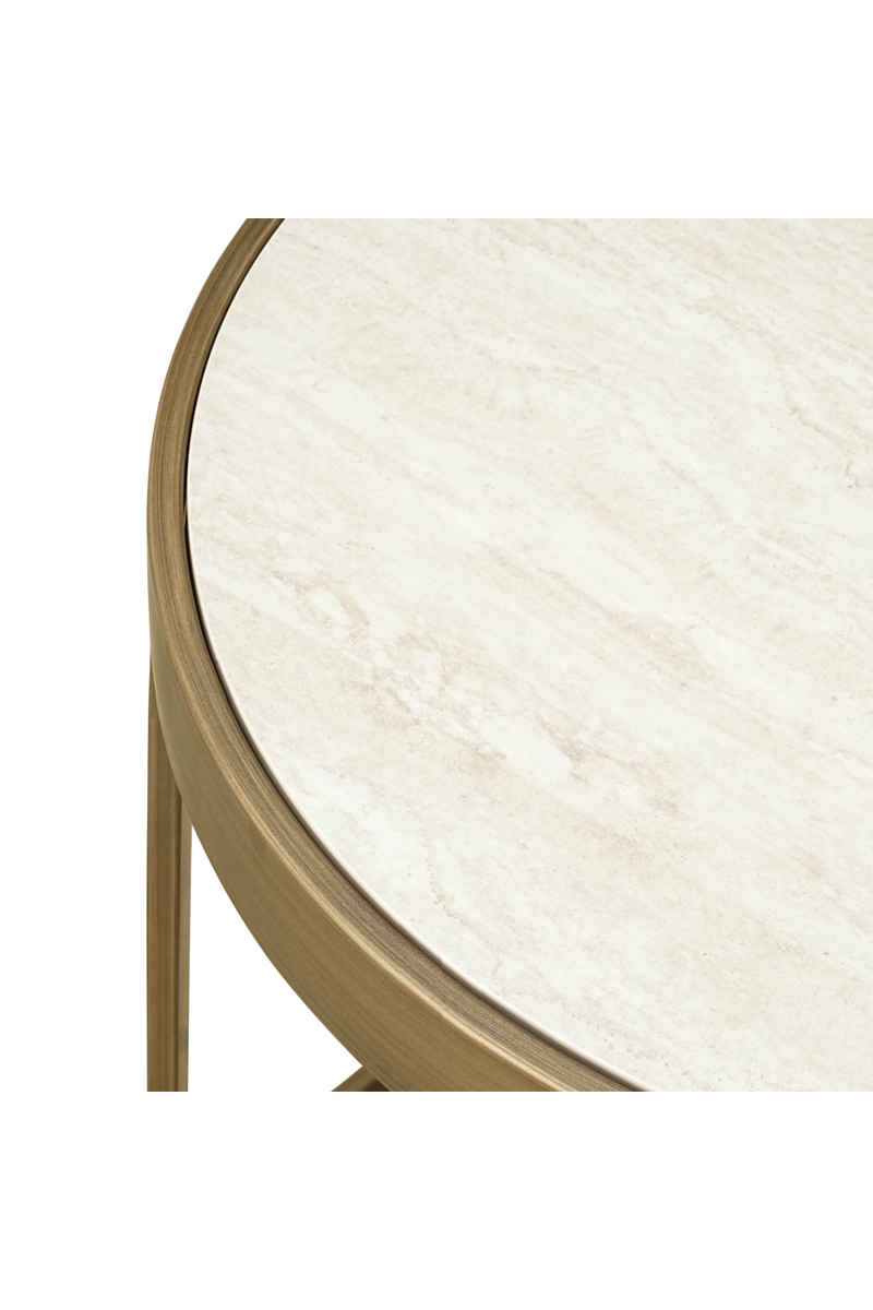 White Ceramic End Table Set (2) | OROA Tivoli | Woodfurniture.com