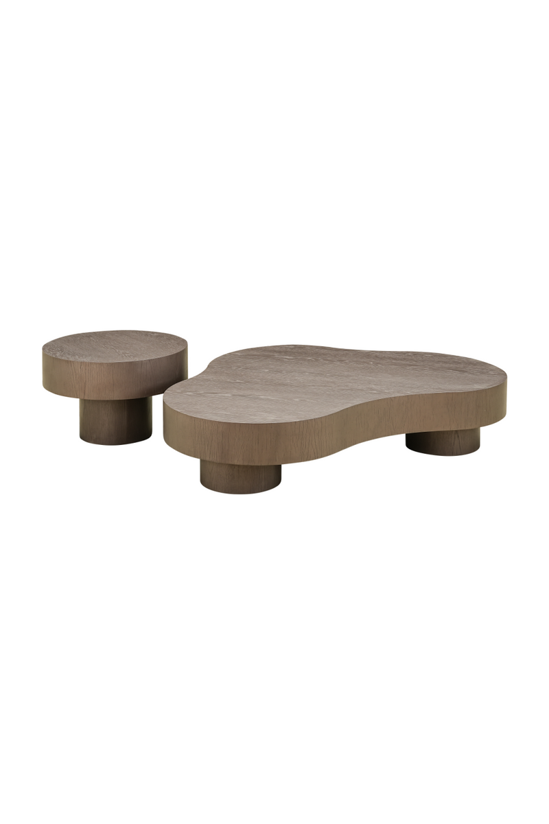 Organic-Shaped Coffee Tables (2) | OROA Bogor | Woodfurniture.com