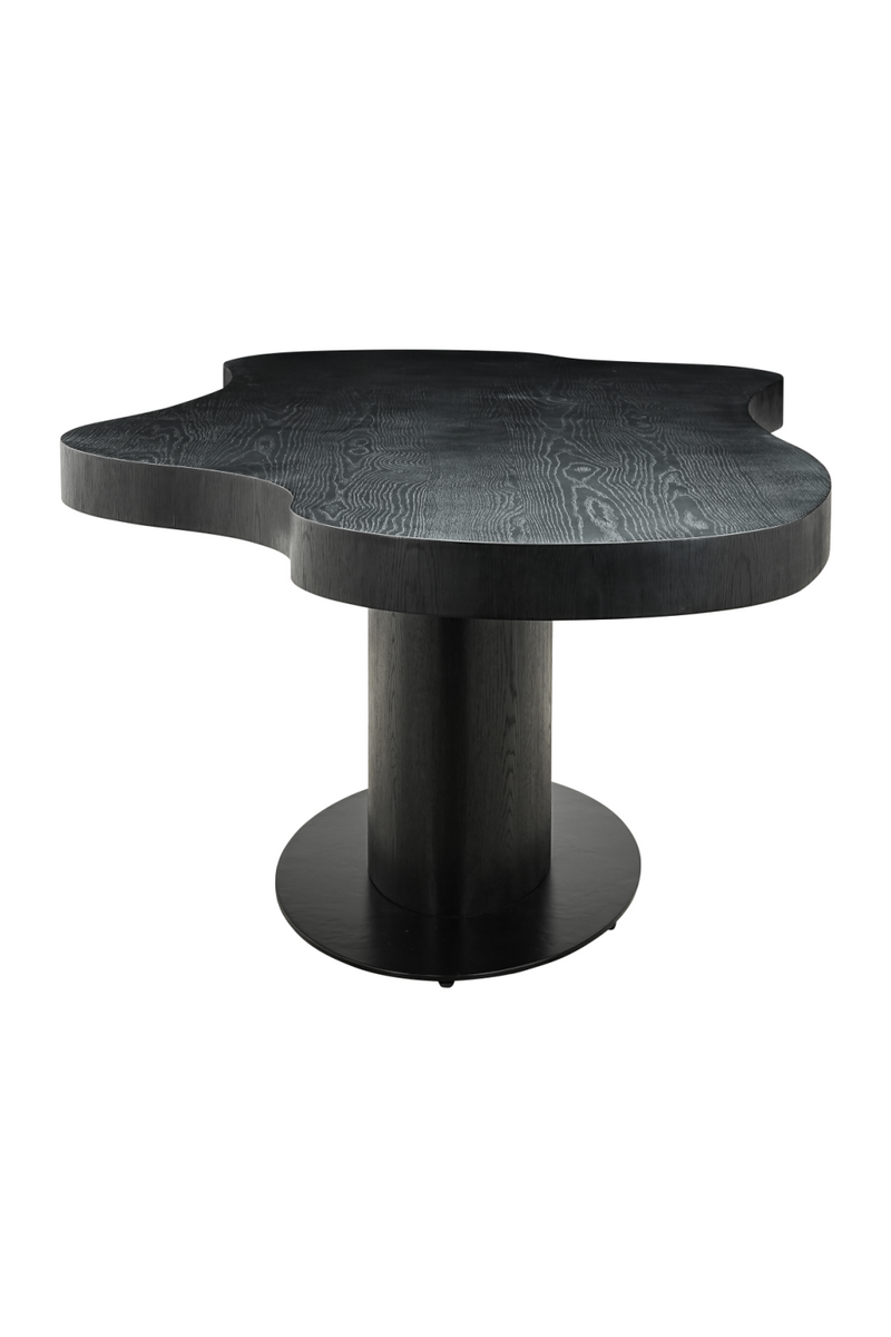 Black Organic-Shaped Dining Table | OROA Bogor | Woodfurniture.com