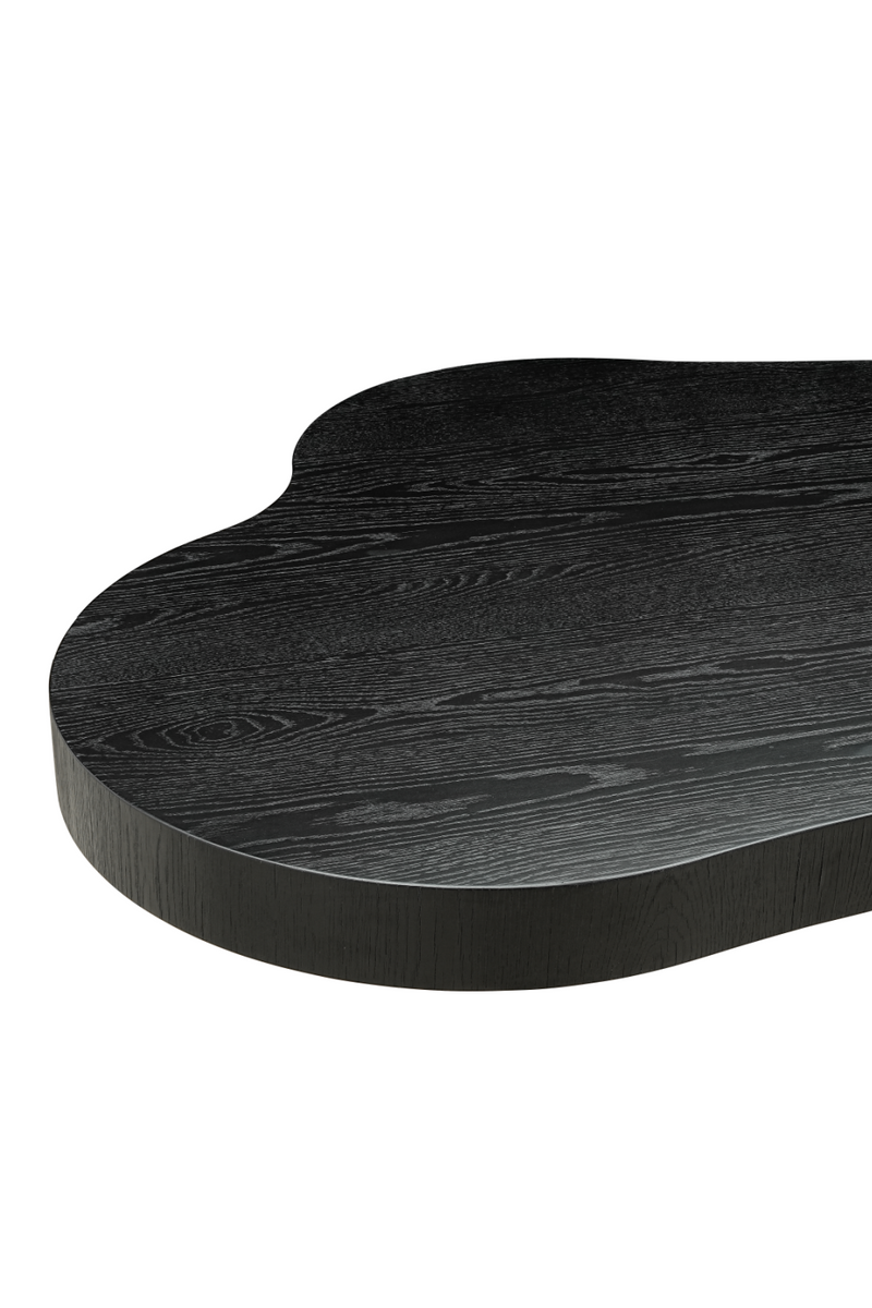 Black Organic-Shaped Dining Table | OROA Bogor | Woodfurniture.com