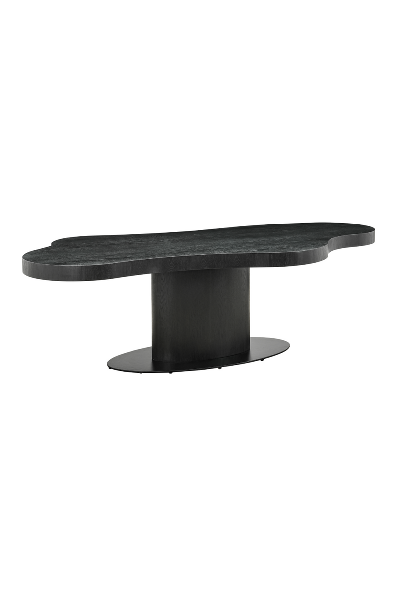 Black Organic-Shaped Dining Table | OROA Bogor | Woodfurniture.com