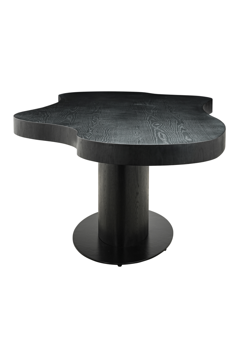 Black Organic-Shaped Dining Table | OROA Bogor | Woodfurniture.com