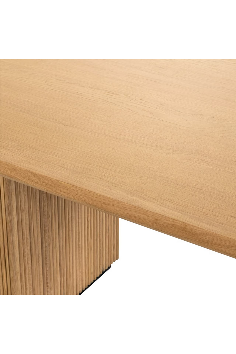 Natural Oak Oval Dining Table | OROA Belfort | Woodfurniture.com