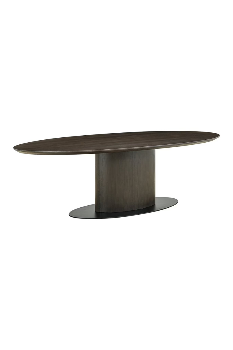 Brown Wooden Oval Dining Table | OROA Gordon | Woodfurniture.com