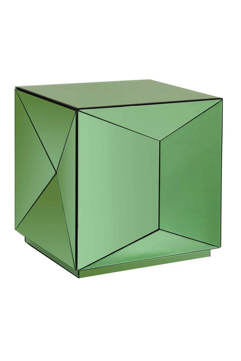 Faceted Mirror End Table | OROA Shifra | Woodfurniture.com