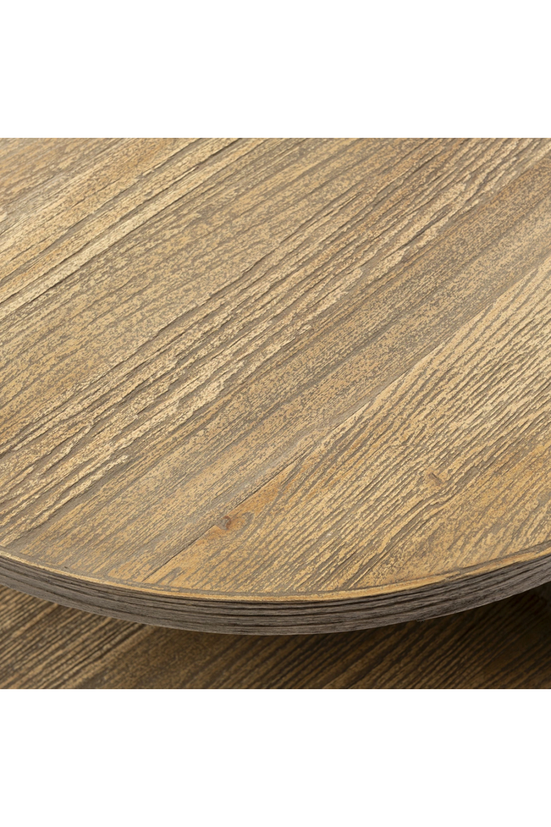 Round Oak Layered Side Table | Rivièra Maison Del Rey | Woodfurniture.com