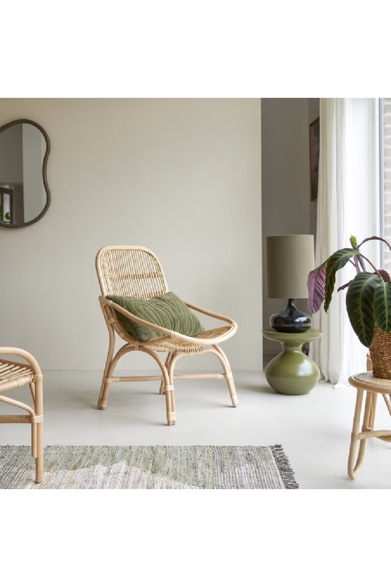 Varnished Rattan Lounge Chair | Tikamoon Pia  | Woodfurniture.com