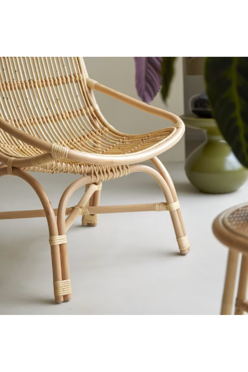Varnished Rattan Lounge Chair | Tikamoon Pia | Woodfurniture.com