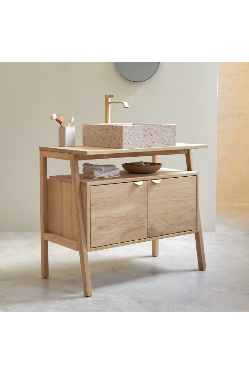 Natural Oak Vanity Unit | Tikamoon Pola | Woodfurniture.com