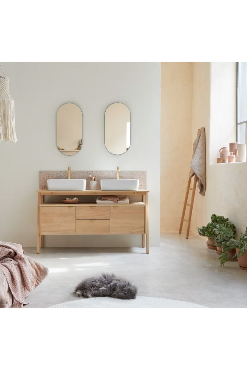 Natural Oak Vanity Unit | Tikamoon Pola | Woodfurniture.com