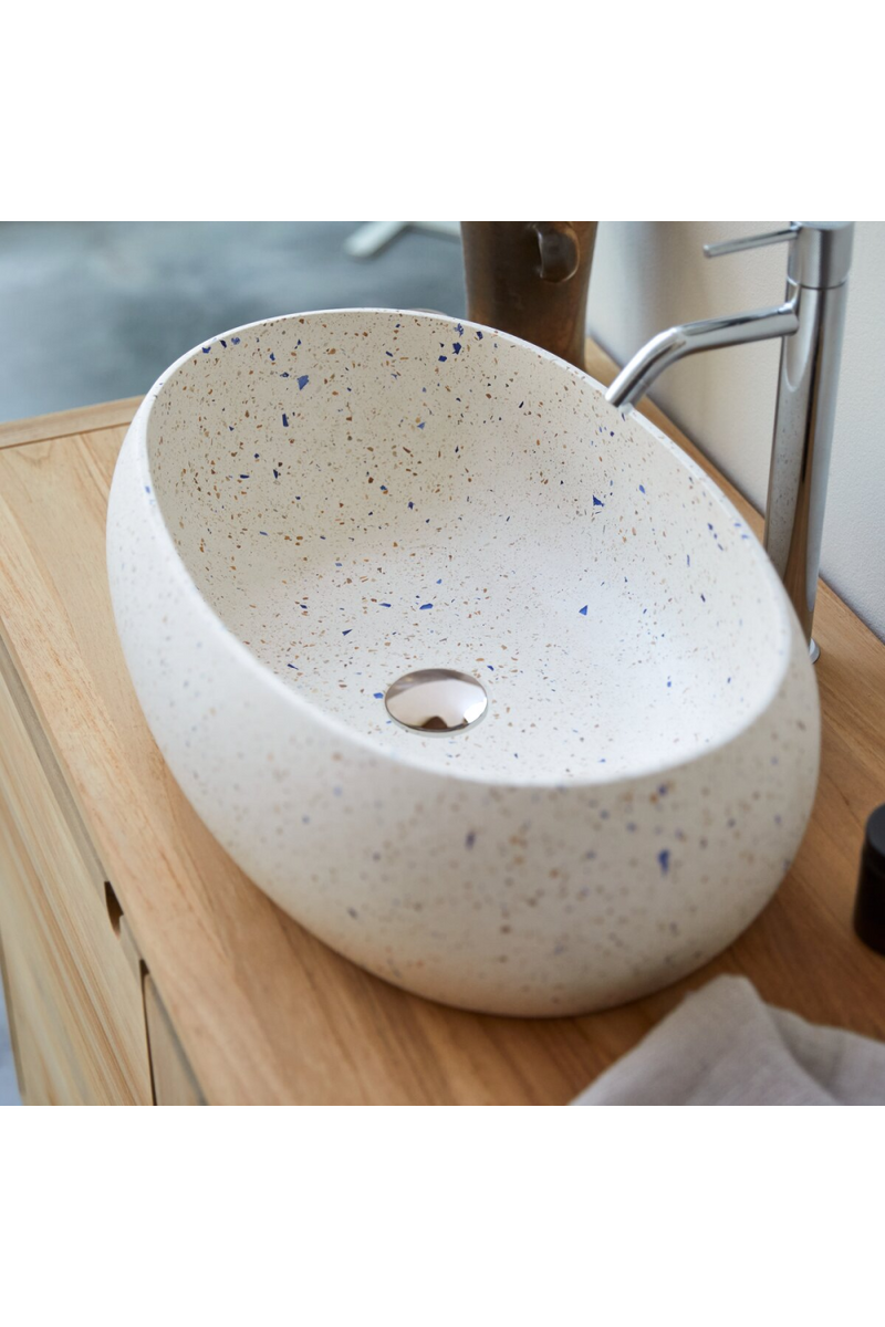 Oval Terrazzo Bathroom Sink | Tikamoon Orion | Woodfurniture.com