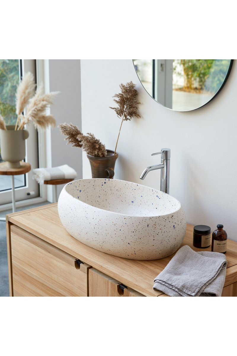 Oval Terrazzo Bathroom Sink | Tikamoon Orion | Woodfurniture.com