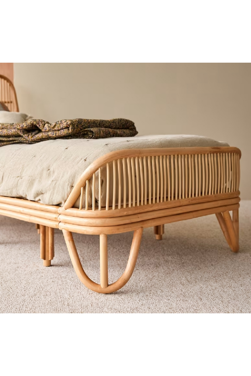 Varnished Rattan Bed | Tikamoon Simone | Woodfurniture.com