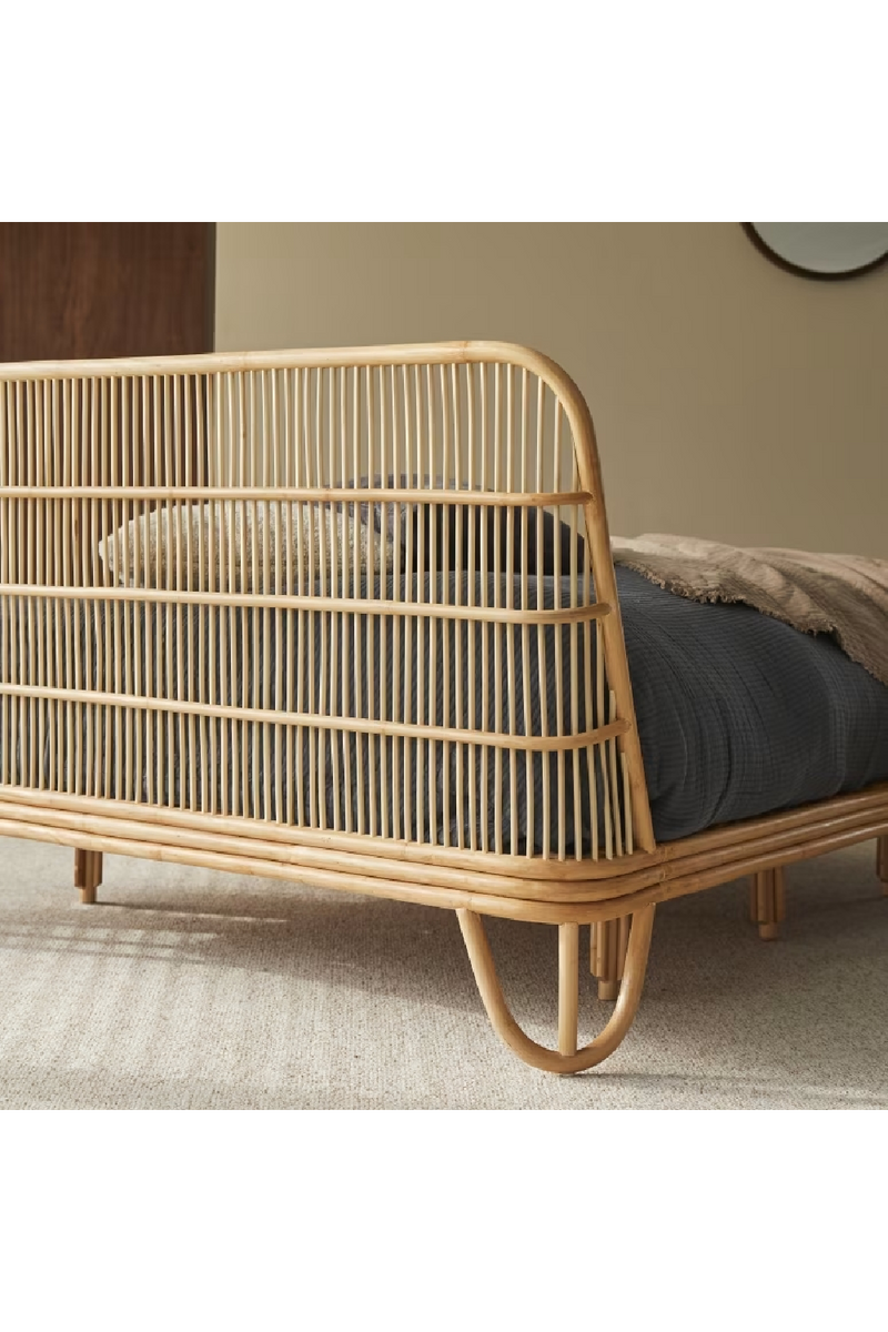 Varnished Rattan Bed | Tikamoon Simone | Woodfurniture.com