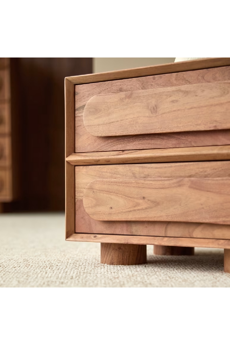 Solid Acacia Bedside Cabinet | Tikamoon Olga | Woodfurniture.com