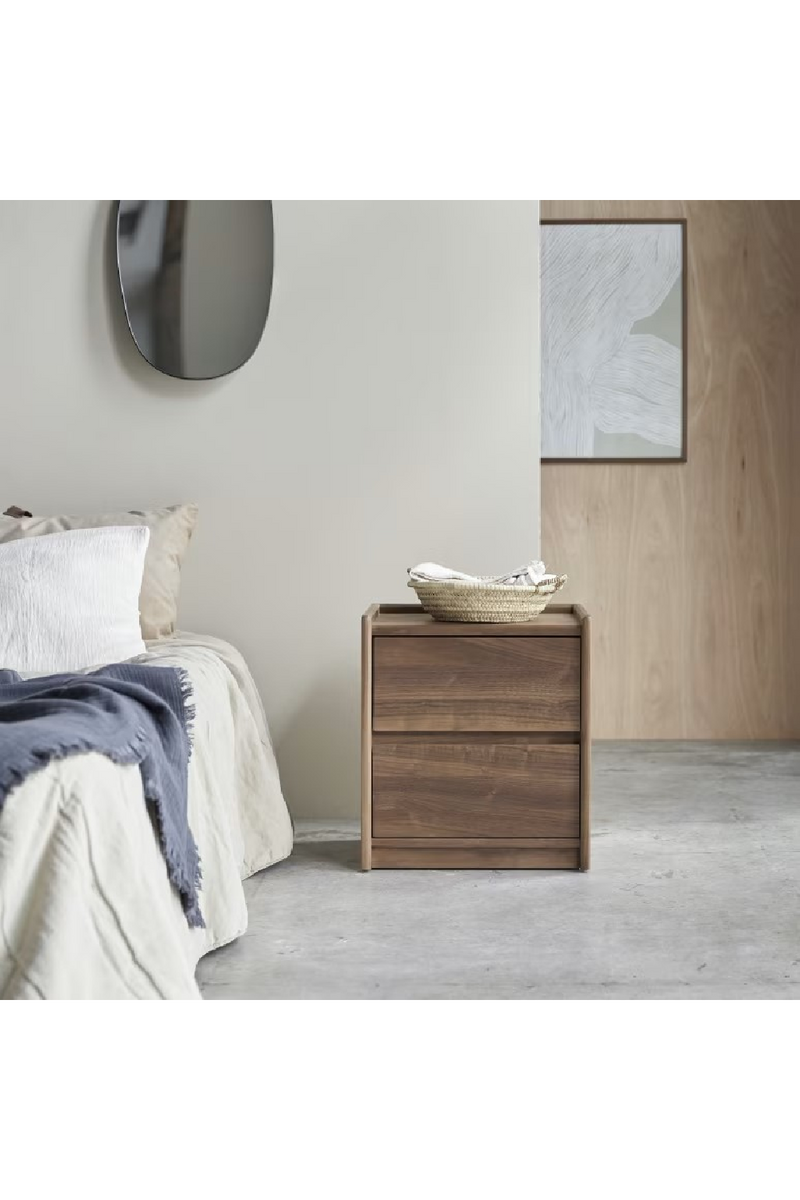 Solid Walnut Bedside Cabinet | Tikamoon Arto | Woodfurniture.com